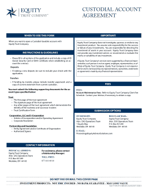 Custodial Account Agreement