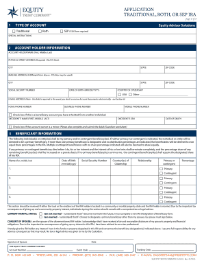 IRA Account Application Form