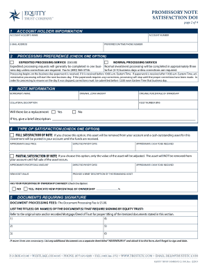Promissory Note Satisfaction Form