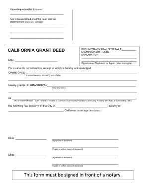 California Grant Deed