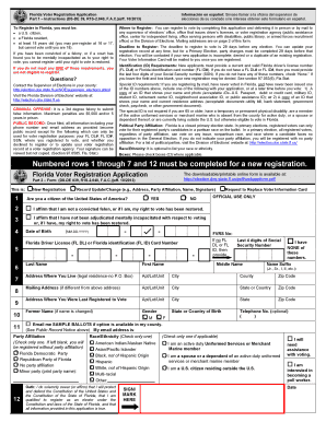 Florida Voter Registration Application