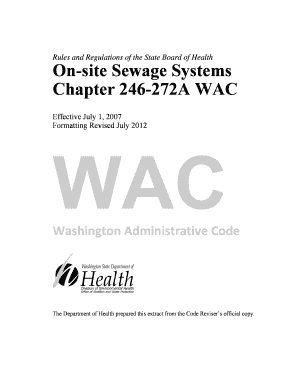 On-site Sewage Systems Chapter 246-272A WAC - Effective July 1 ... - doh wa