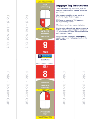 Luggage Tag Instructions