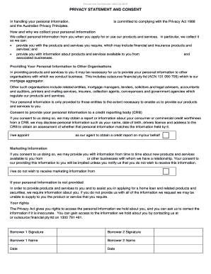 Privacy Statement and Consent Form