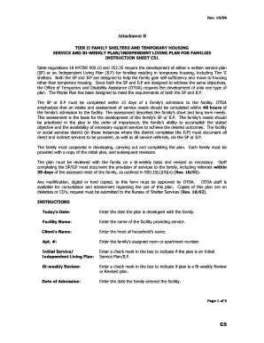 New York Tier II Family Shelter Service Plan