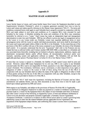 Fillable Online MASTER LEASE AGREEMENT - Texas Fax Email Print - pdfFiller