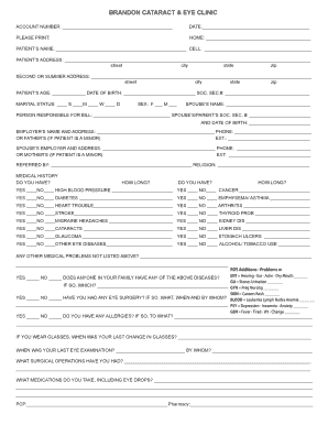 Patient Medical History Form