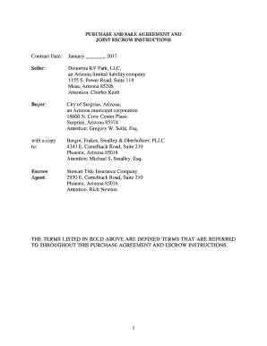 Rv installment payment contract template - PURCHASE AGREEMENT AND ESCROW INSTRUCTIONS