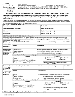 Beneficiary Designation Form for Annuity Contracts