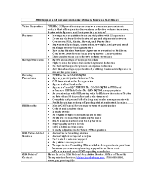 FSSI Express and Ground Domestic Delivery Services Fact Sheet - gsa