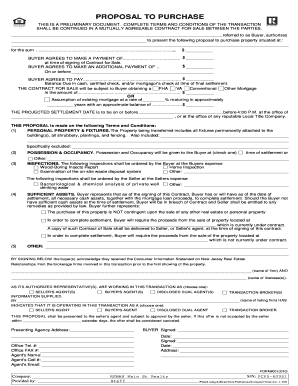 Proposal to Purchase Real Estate