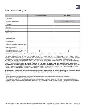 Contract Transfer Request Form