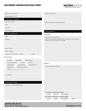 Accident Investigation Form