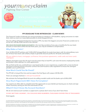 UK Payment Protection Insurance Claim Form