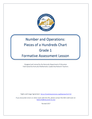 Pieces of Hundred Chart - Number & Operations in Base Ten