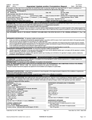 Appraisal Update and Completion Report