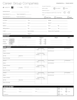 Employment Application Form