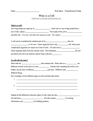 Web-Quest Notes Research Guide