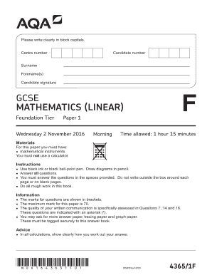 Fillable Online Gcse Mathematics Linear B Question Paper Paper 1 Non Calculator November 16 Gcse Mathematics Linear B Fax Email Print Pdffiller Fillable Online Gcse Mathematics Linear B Question Paper Paper 1 Non Calculator November 16 Gcse Mathematics Linear B Fax Email Print Pdffiller