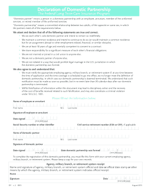 Declaration of Domestic Partnership