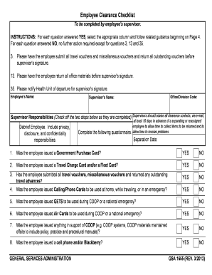 Employee Clearance Checklist