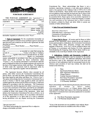 Alabama Real Estate Purchase Agreement
