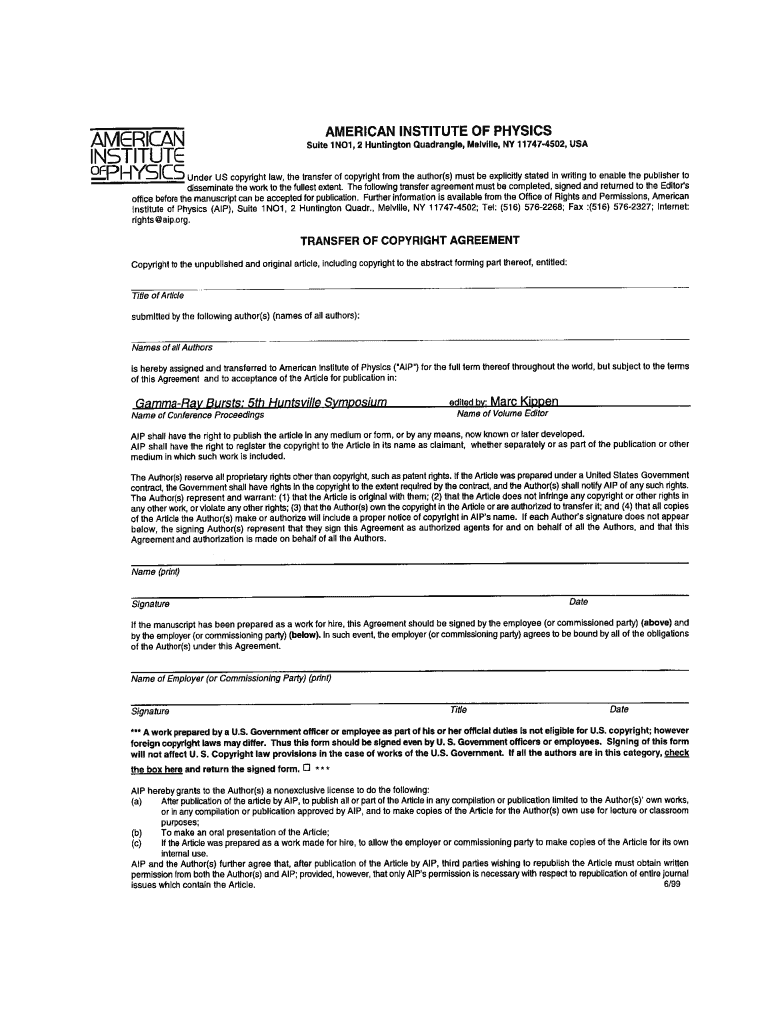Fillable Online Copyright Form (pdf) Fax Email Print - pdfFiller