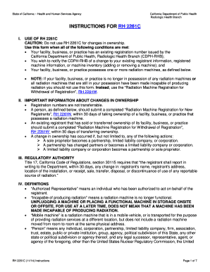 California Radiation Machine Registration Change Form