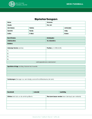 Football Player Registration Form