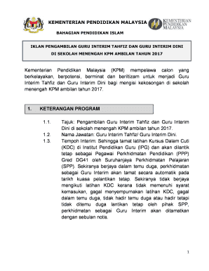 Fillable Online Kementerian Pendidikan Malaysia Kpm Jobsmalaysia Fax Email Print Pdffiller