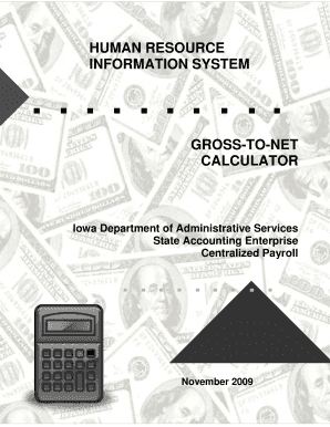 gross-to-net calculator manual - Iowa Publications Online