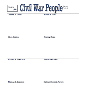 Civil War History Quiz