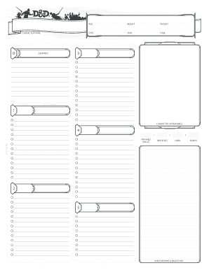 Dungeons & Dragons Character Sheet