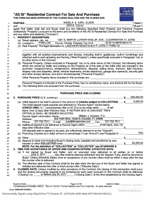 Florida Residential Contract For Sale And Purchase