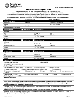 Amerigroup approval form out of network provider verifying employment dates at change healthcare