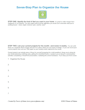 Seven-Step Plan to Organize the House