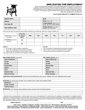 Application for Employment