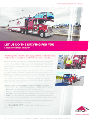Vehicle Transport Checklist