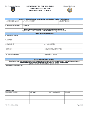 California Post & Bid Application