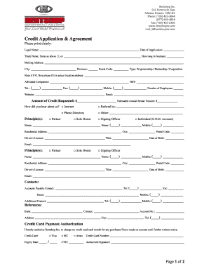 Rentshop Inc Credit Application & Agreement