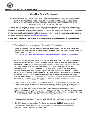 US Passport Renewal Checklist