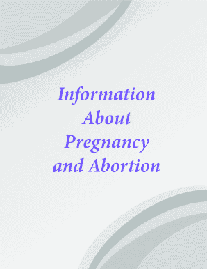 Fillable Online Information About Pregnancy and Abortion Fax Email Print - pdfFiller