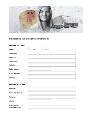 Bewerbung für ein Schülerpraktikum