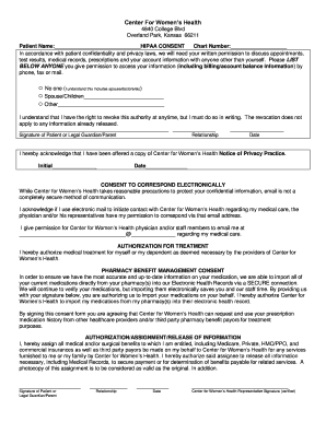 HIPAA Consent and Authorization Form