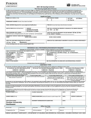 Purdue University Housing Contract