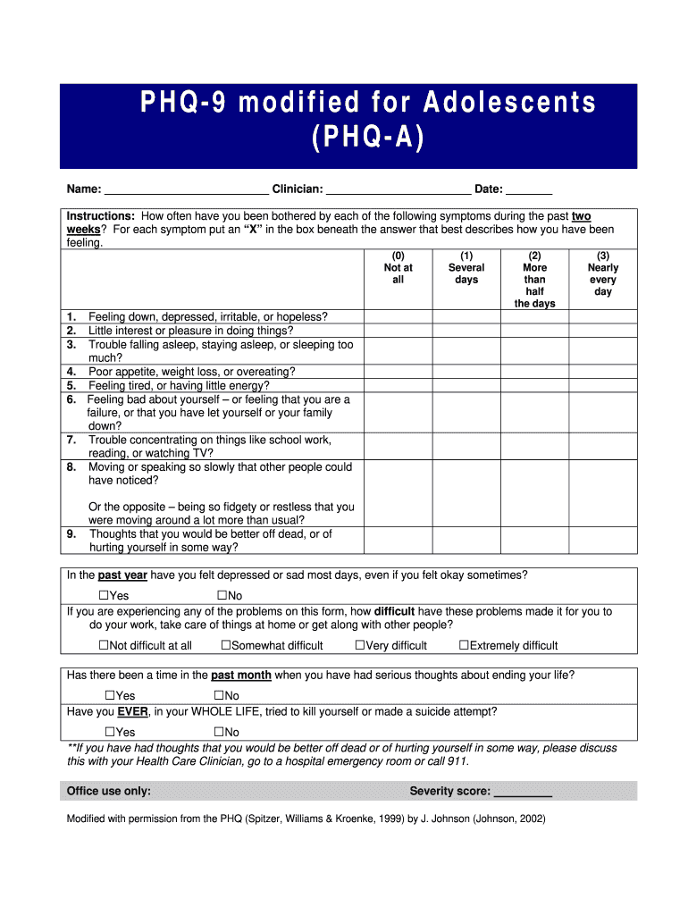 PHQ A Fill And Sign Printable Template Online US Legal Forms
