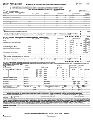 Credit Application Form