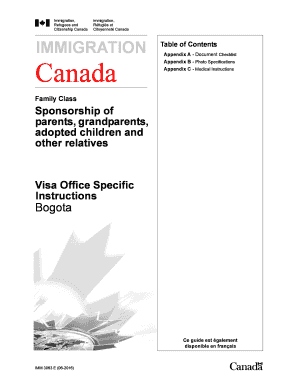 Canada Family Class Sponsorship Application