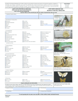 Gypsy Moth Inspection Checklist