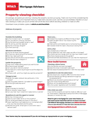 Property Viewing Checklist